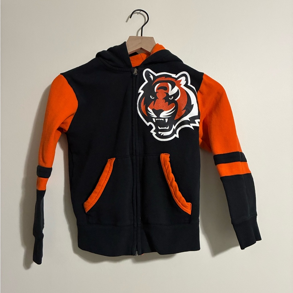 NFL Kids Black and Orange Bengals Tiger Hoodie